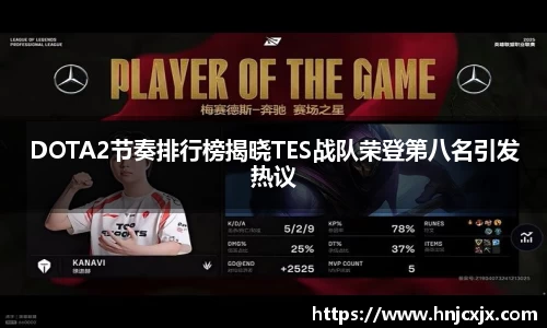 DOTA2节奏排行榜揭晓TES战队荣登第八名引发热议